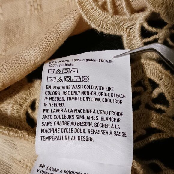 NEW American Eagle Flowy Side-Tie Cotton‎ Tank Top in Keep It Neutral/Tan Size S - Picture 14 of 16